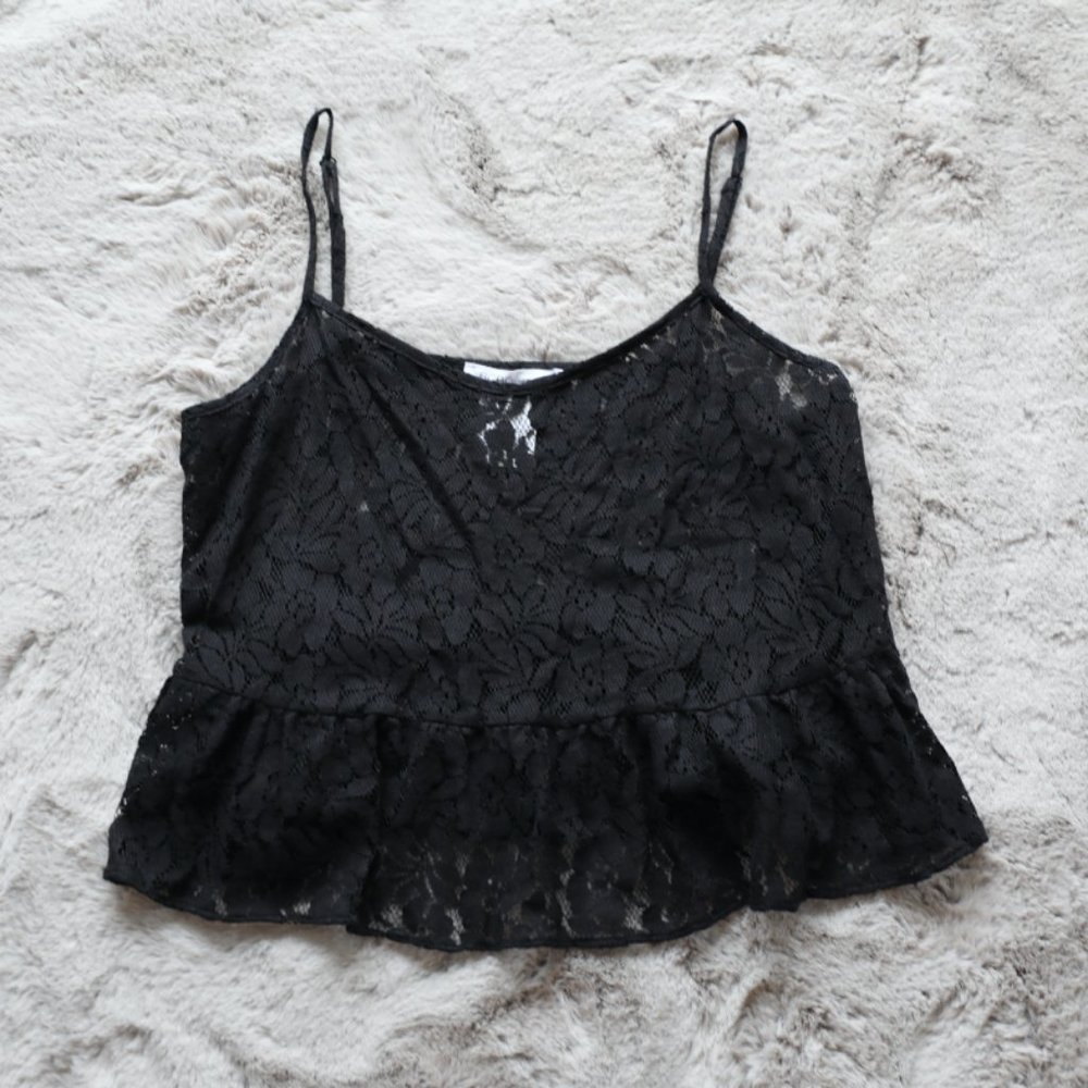 BCBG Generation Floral Lace Top Size L